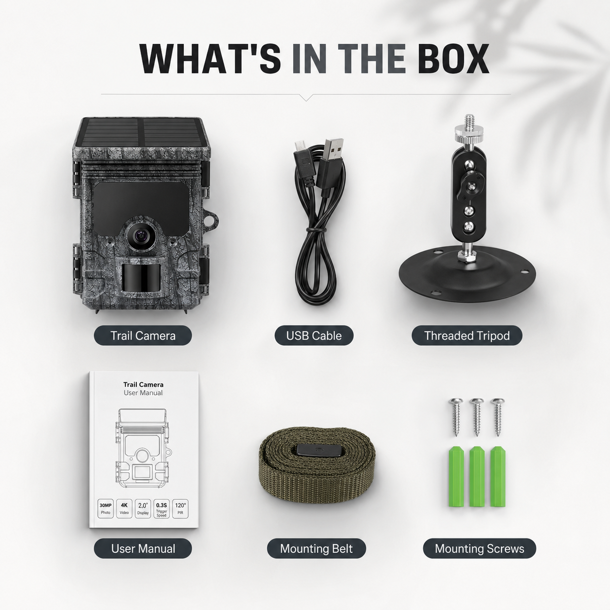 4K Solar WiFi Trail Camera – 112MP, 5200mAh Battery & Night Vision