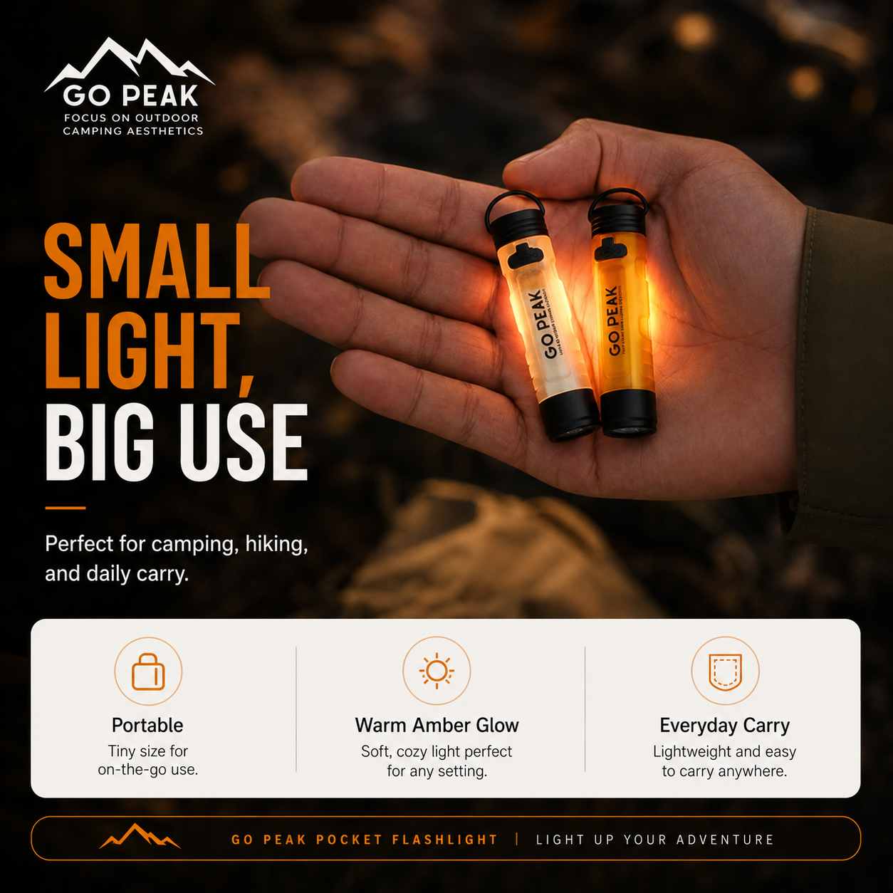 Pocket Mini LED Flashlight with Key Clip
