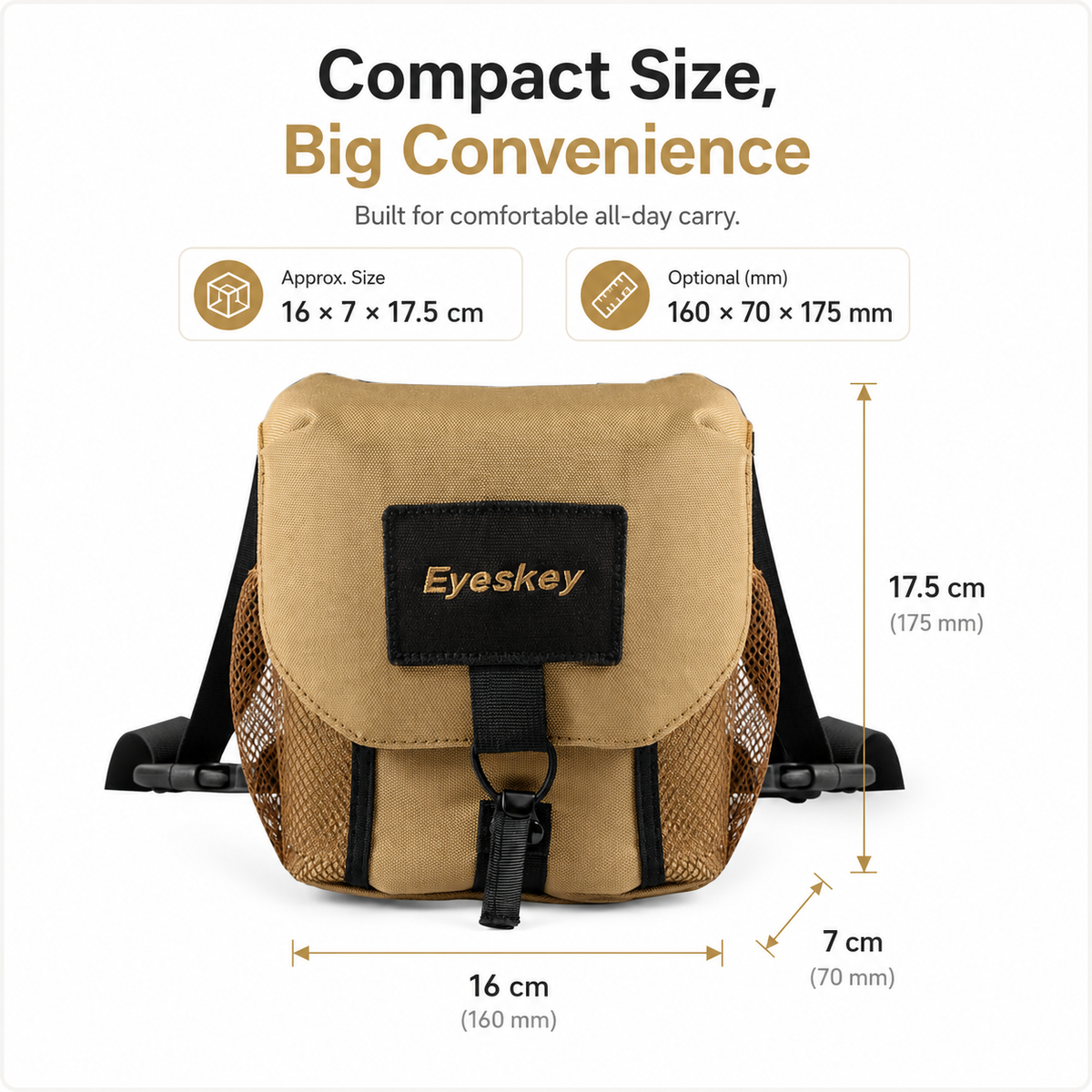 Universal Binocular Chest Pack – Protective Outdoor Carrying Case