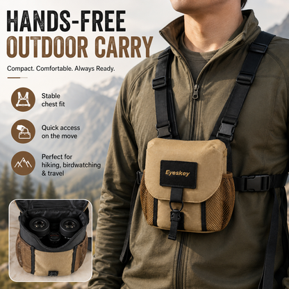 Universal Binocular Chest Pack – Protective Outdoor Carrying Case
