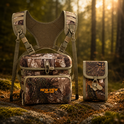 Pro Hunter Binocular Chest Pack – Tactical Harness with Detachable Rangefinder Pouch for Hunting & Outdoor