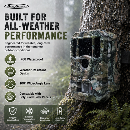 BolyGuard BG662-X 4K Trail Camera – 56MP Wildlife Hunting Camera with Night Vision & Motion Detection