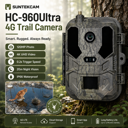 4G LTE Cellular Trail Camera with 4K Live View & 120MP Photos