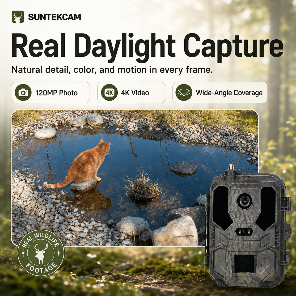4G LTE Cellular Trail Camera with 4K Live View & 120MP Photos
