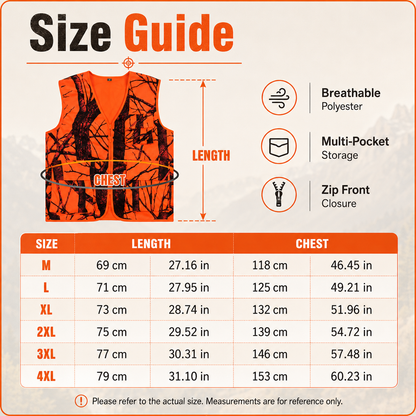 Men’s High-Visibility Orange Outdoor Utility Vest