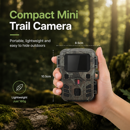 MiNi301 20MP 1080P Mini Trail Camera – Night Vision, IP65 Waterproof