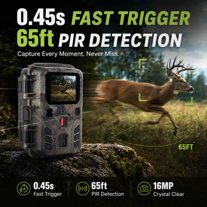 MiNi301 20MP 1080P Mini Trail Camera – Night Vision, IP65 Waterproof