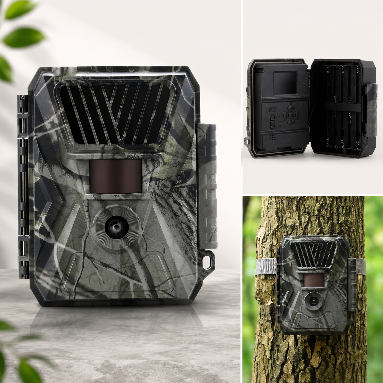 24MP 1080P No-Glow Trail Camera – 940nm Night Vision, IP66 Waterproof