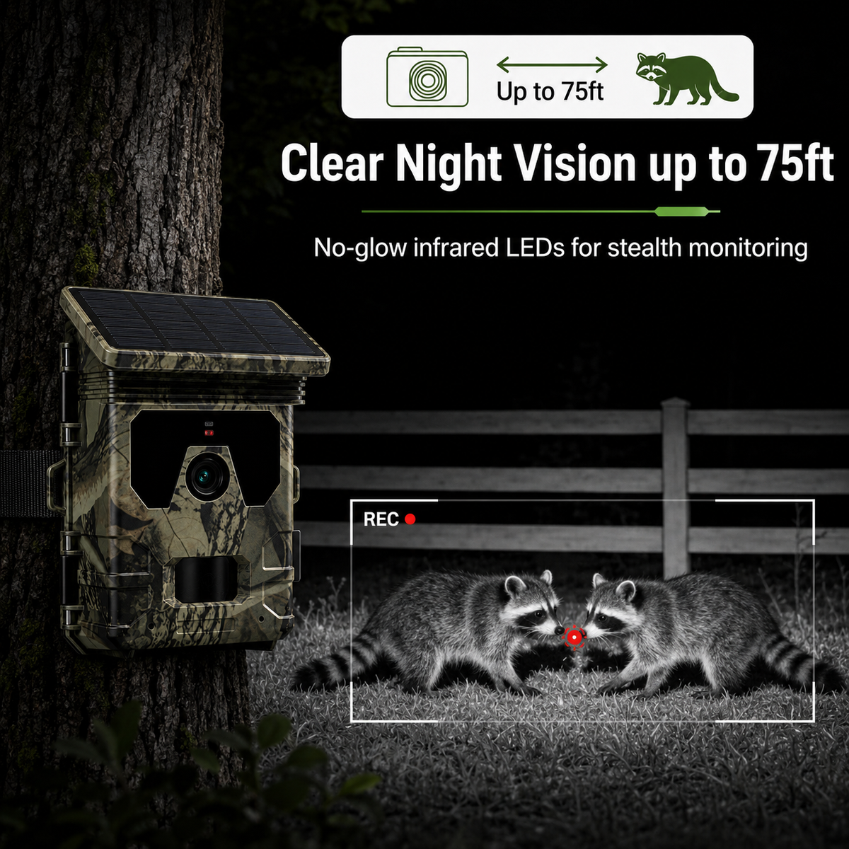 30MP 4K Solar Trail Camera – Night Vision, 0.3s Trigger & IP66 Waterproof