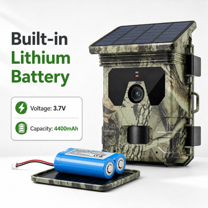 30MP 4K Solar Trail Camera – Night Vision, 0.3s Trigger & IP66 Waterproof