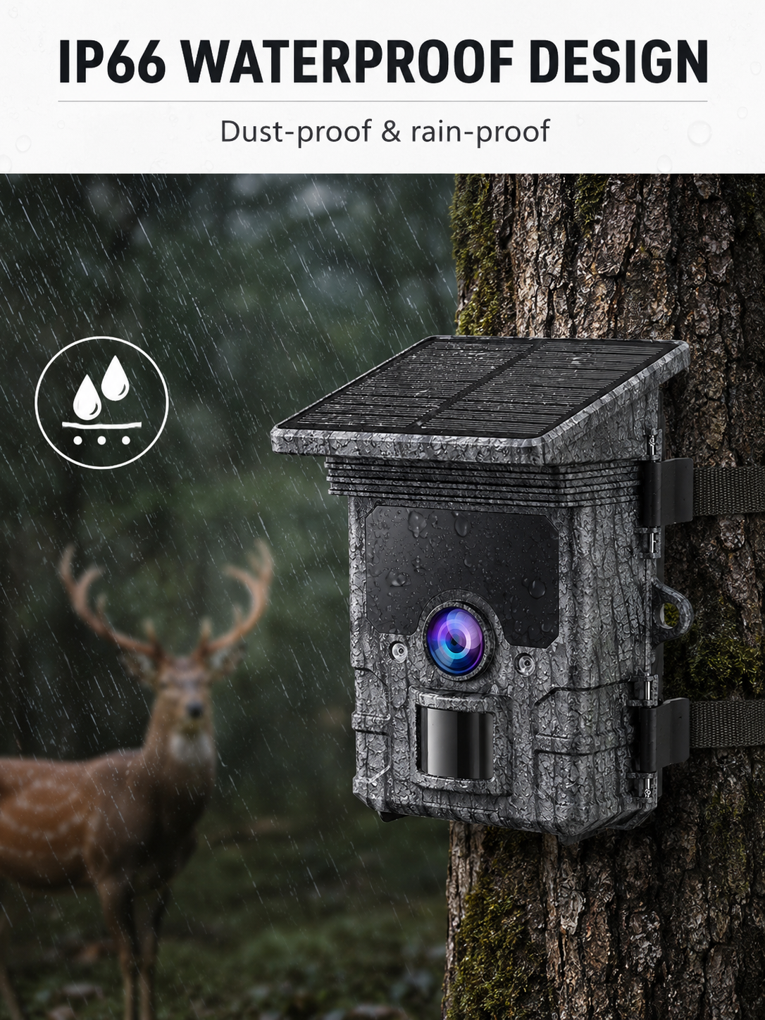 4K Solar WiFi Trail Camera – 112MP, 5200mAh Battery & Night Vision