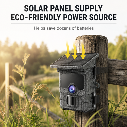 4K Solar WiFi Trail Camera – 112MP, 5200mAh Battery & Night Vision