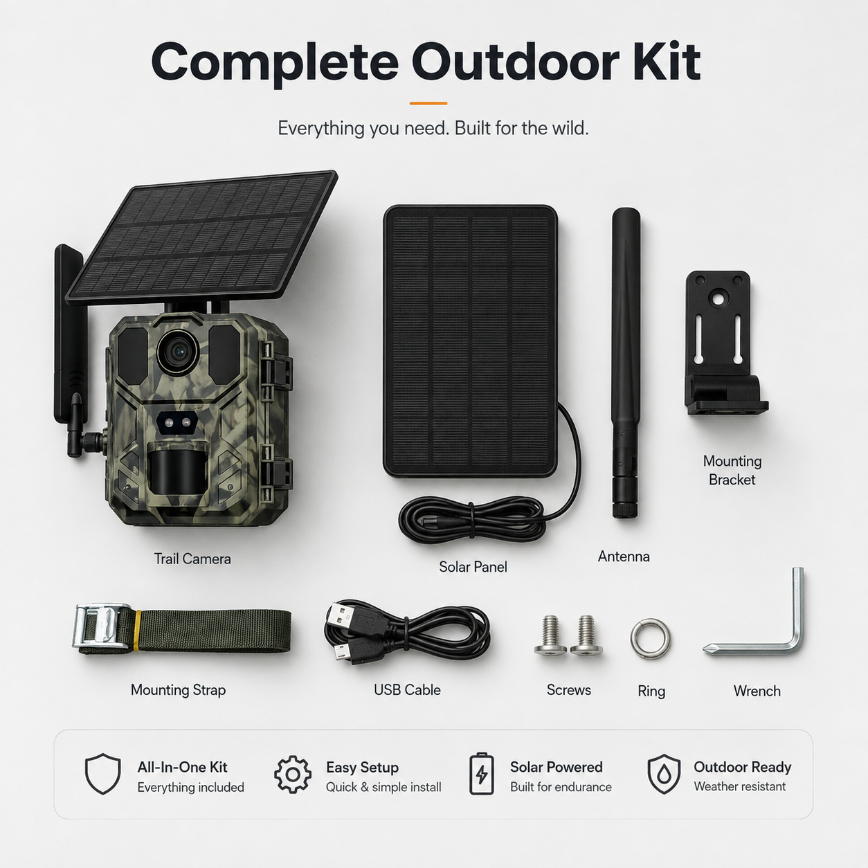 30MP 4G LTE Solar Trail Camera – 2K Live View, 0.2s PIR Trigger & Night Vision