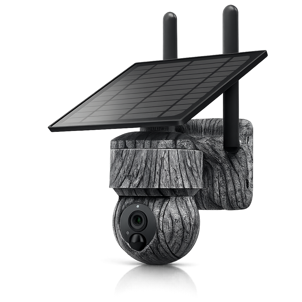 4G WIFI Solar Powered Wireless Trail Camera, Traps with Live View Alarm, Human Detection, PTZ Camera for Home Security Hunting WIFI Version