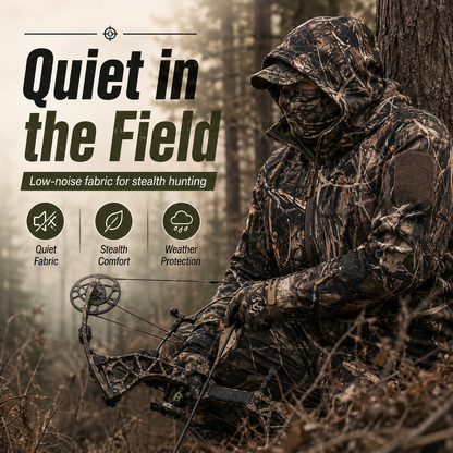 Men’s Silent Camouflage Softshell Hunting Jacket
