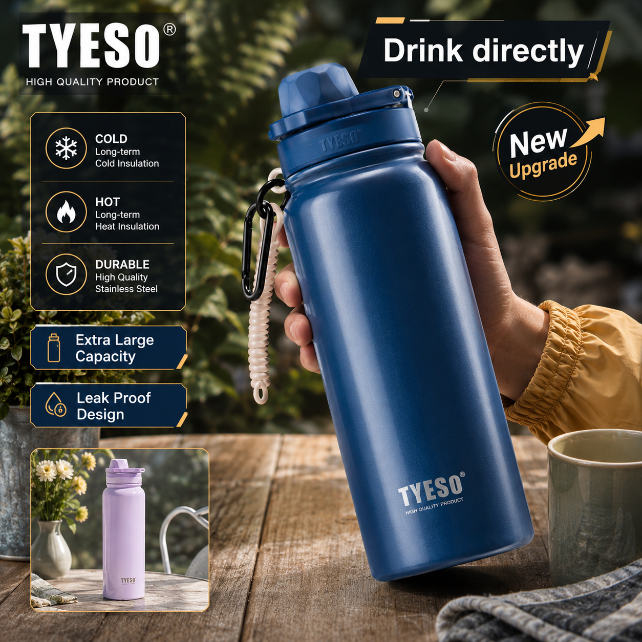 Stainless Steel Insulated Travel Tumbler – Portable Thermal Cup