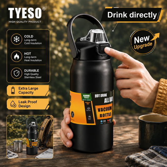 Stainless Steel Insulated Tumbler with Straw – Hot & Cold Travel Bottle