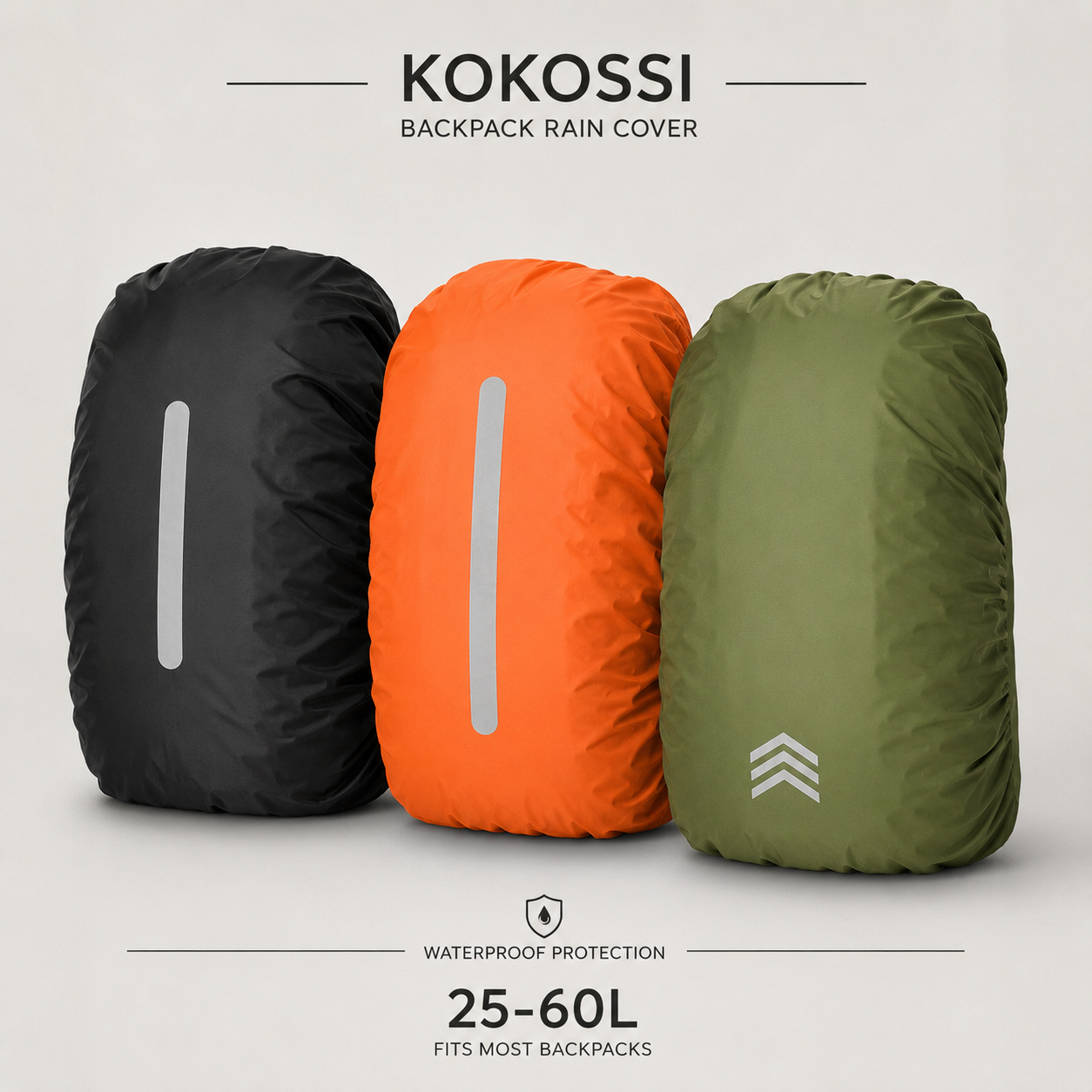 Waterproof Backpack Rain Cover – 25L to 60L