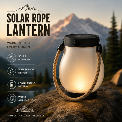 Solar Flickering Flame Hanging Lantern – Waterproof Outdoor Decor
