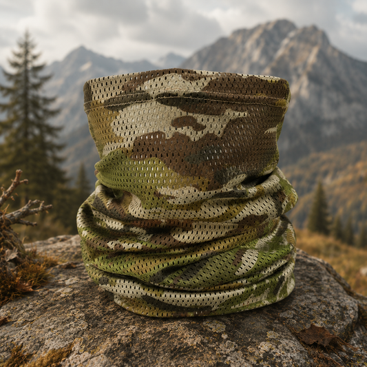 Men’s Camouflage Mesh Neck Gaiter – Lightweight Sun & Dust Protection