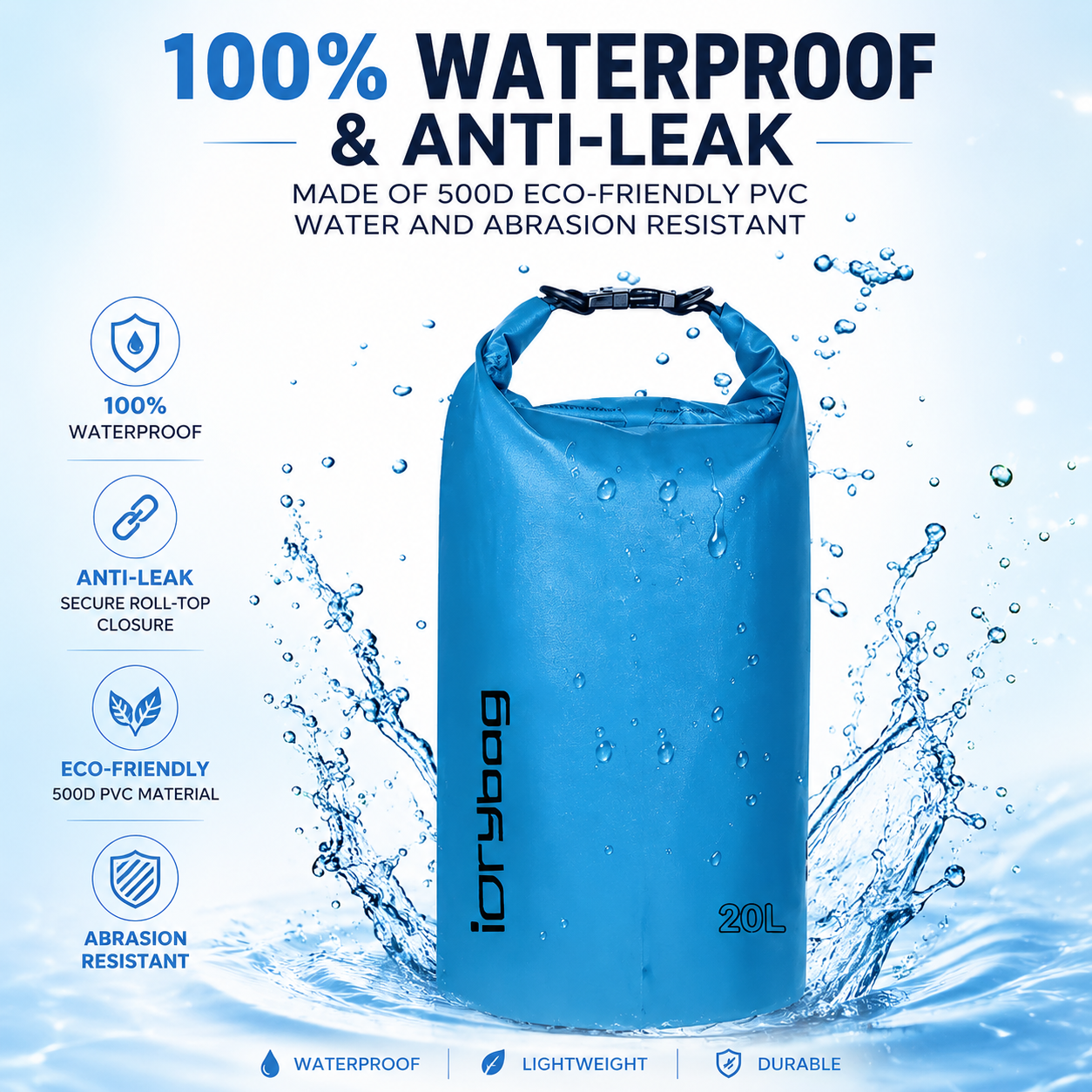 Idrybag Waterproof Dry Bag Backpack – 2L to 20L