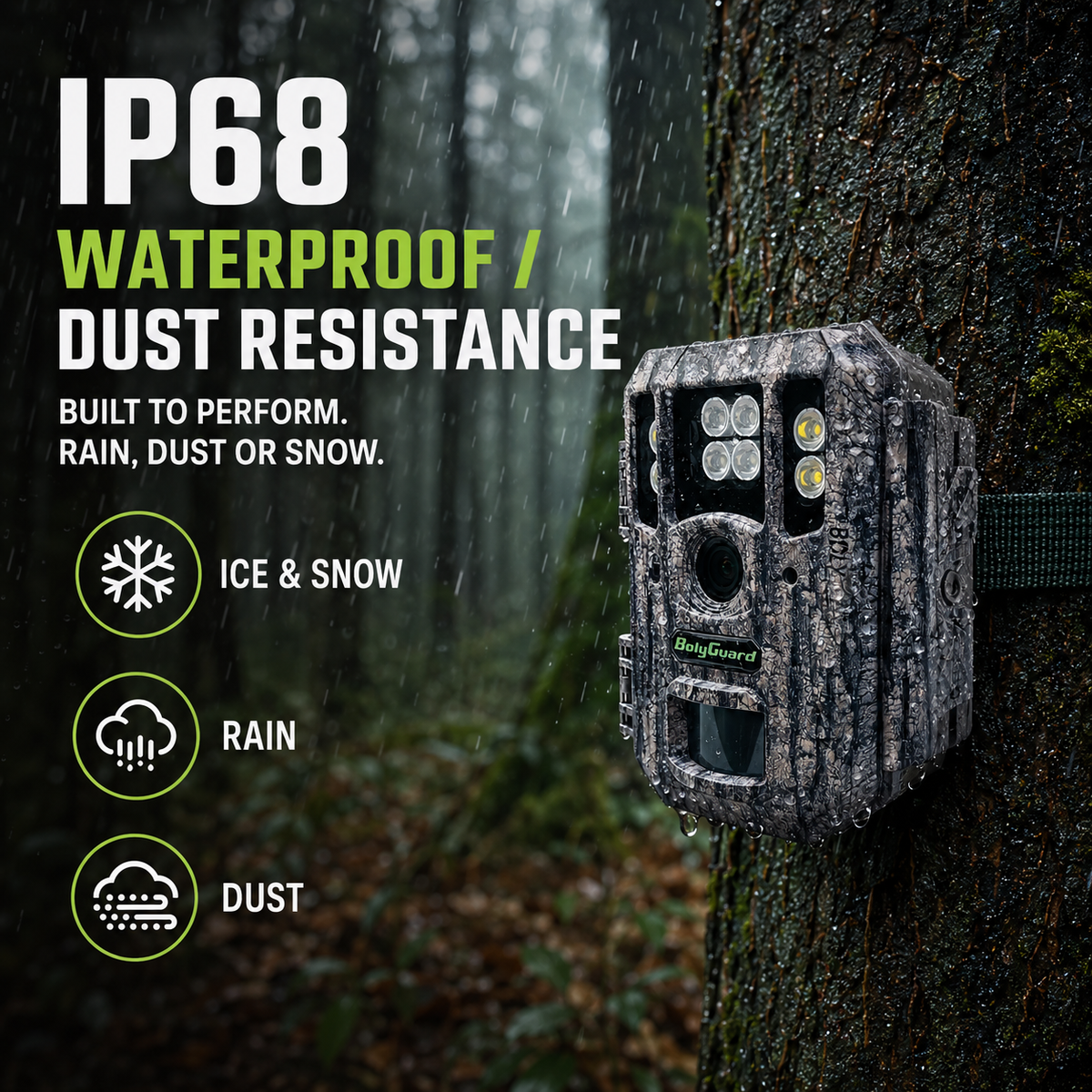 BolyGuard BG662-HQ 4K Trail Camera – 56MP Wildlife Hunting Camera with Invisible 940nm Night Vision