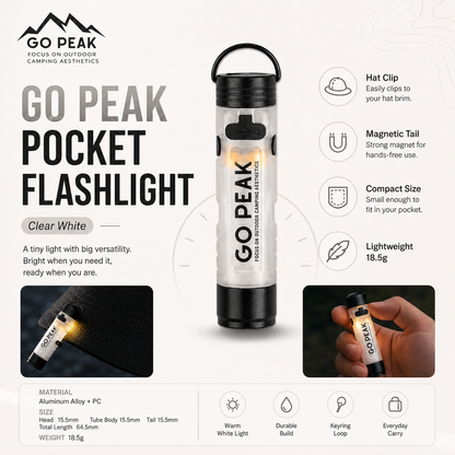 Pocket Mini LED Flashlight with Key Clip