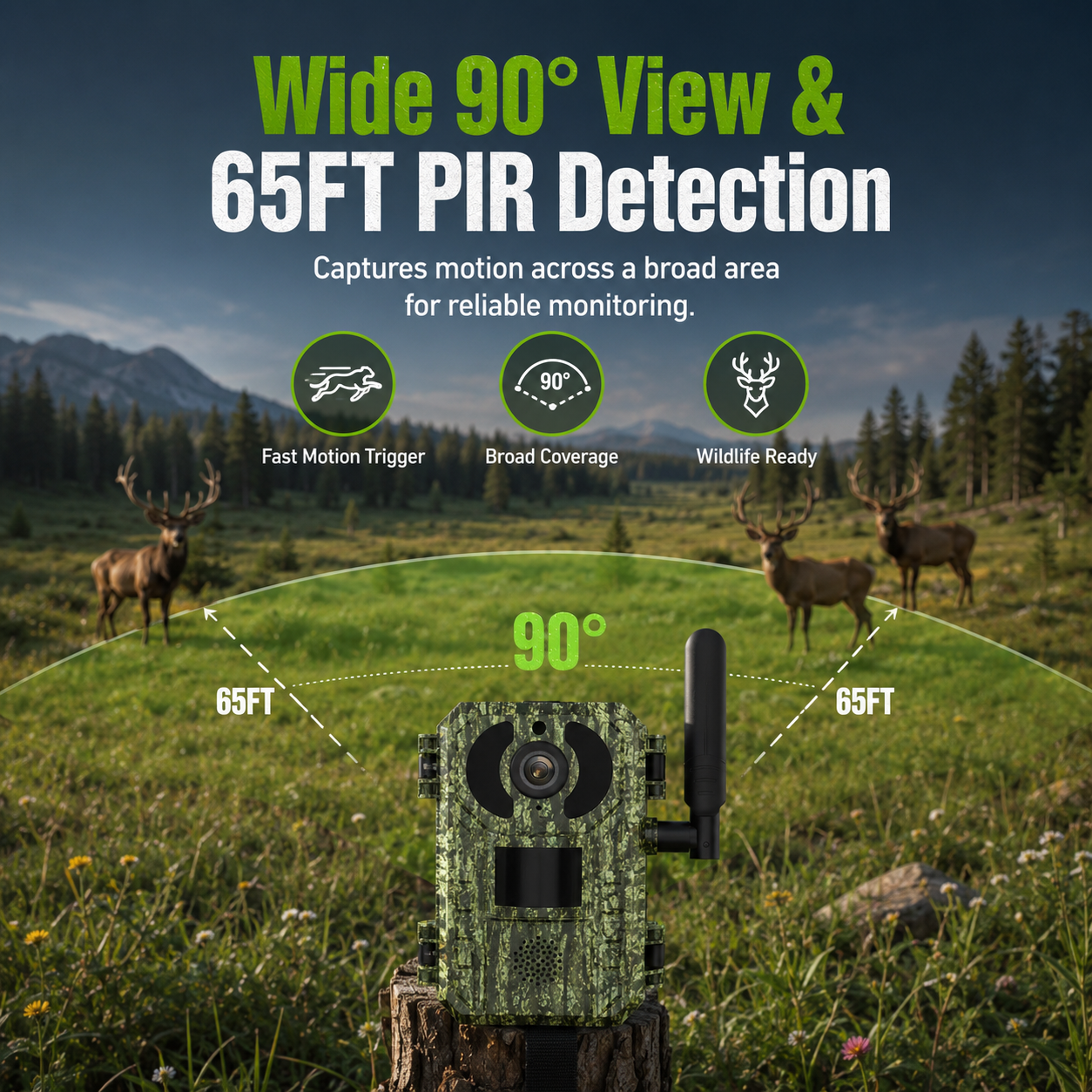 SolarGuard 4G Trail Camera – 2K Wildlife Monitor with Night Vision & UCON App