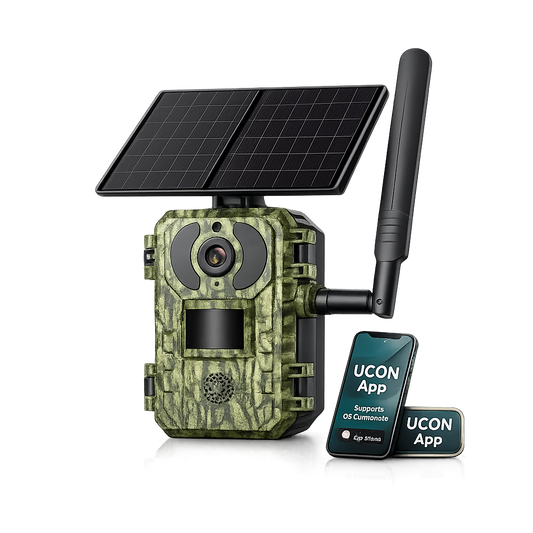 SolarGuard 4G Trail Camera – 2K Wildlife Monitor with Night Vision & UCON App