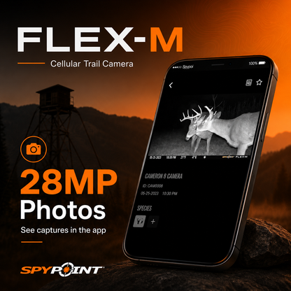 SPYPOINT Flex-M Cellular Trail Camera, 28MP, Dual-SIM LTE