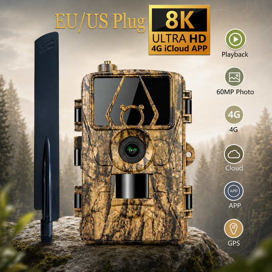 PR801LTE 4G Hunting Trail Camera – 8K Video & 60MP Wildlife Camera with Remote Monitoring