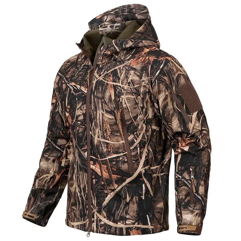 Men’s Silent Camouflage Softshell Hunting Jacket