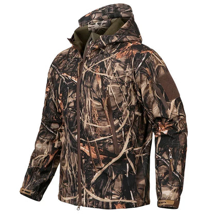 Men’s Silent Camouflage Softshell Hunting Jacket