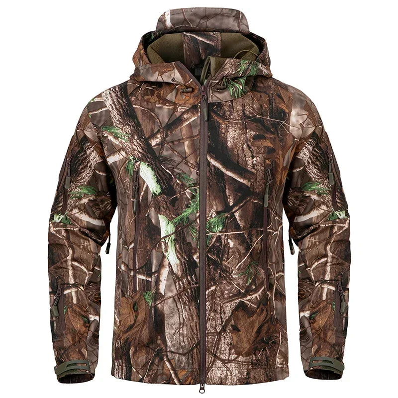 Men’s Silent Camouflage Softshell Hunting Jacket