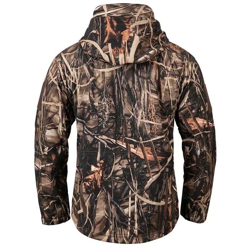 Men’s Silent Camouflage Softshell Hunting Jacket